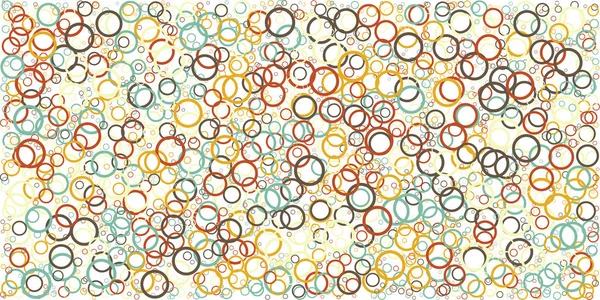 Abstracto Arte Generativo Color Círculos Distribuidos Fondo Ilustración — Archivo Imágenes Vectoriales