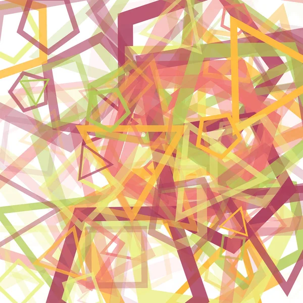 Abstrakte Generative Kunst Farbe Verteilt Geometrische Figuren Hintergrund Illustration — Stockvektor