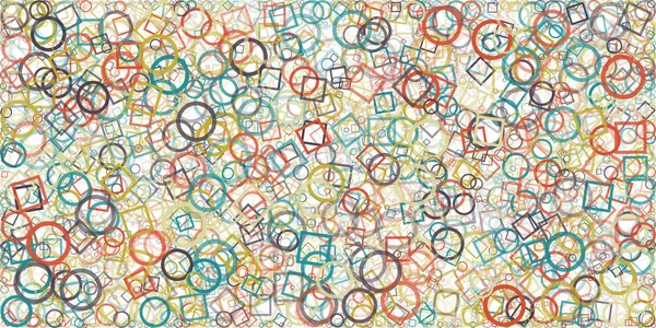 Abstracto Arte Generativo Color Distribuido Figuras Geométricas Fondo Ilustración — Archivo Imágenes Vectoriales