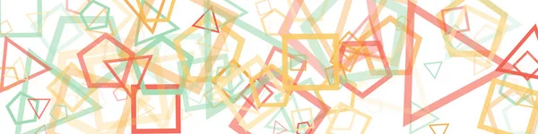 Abstrakte Generative Kunst Farbe Verteilt Geometrische Figuren Hintergrund Illustration — Stockvektor