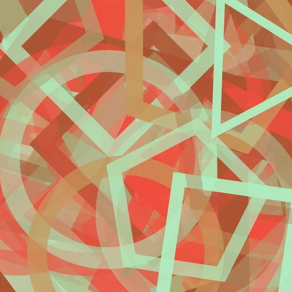 Abstrakte Generative Kunst Farbe Verteilt Geometrische Figuren Hintergrund Illustration — Stockvektor