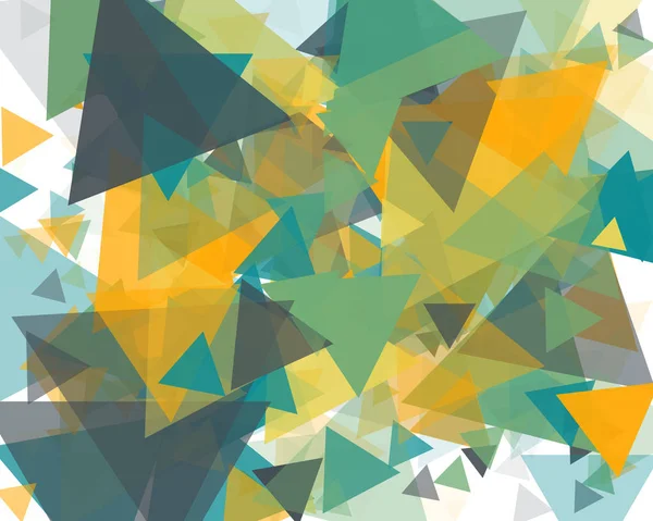 Абстрактная Генеративная Иллюстрация Цветом Распределенных Треугольников — стоковый вектор