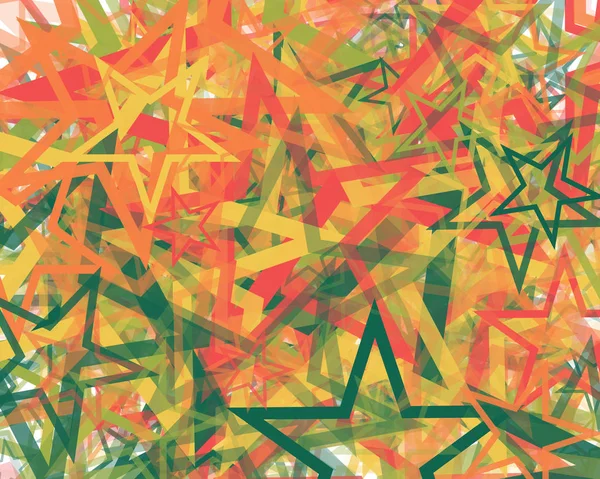 Abstrakte Generative Kunst Farbe Verteilte Sterne Hintergrund Illustration — Stockvektor