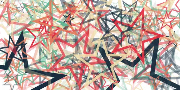 Abstrait Art Génératif Couleur Distribué Étoiles Fond Illustration — Image vectorielle