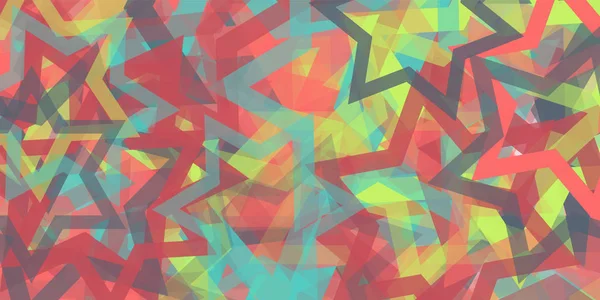 Abstracto Arte Generativo Color Distribuido Estrellas Fondo Ilustración — Vector de stock