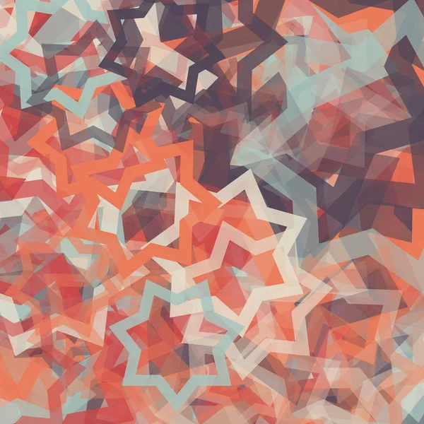 Абстрактная Генеративная Иллюстрация Цветов Распределённых Звёзд — стоковый вектор