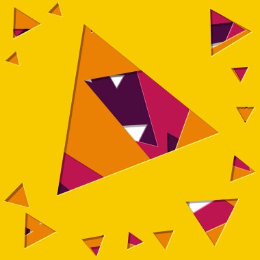 soyut generatif sanat renk dağıtılmış üçgen figürler arka plan illüstrasyon