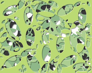 soyut generatif sanat renk dağıtılan oval delikler arka plan illüstrasyon