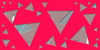 soyut generatif sanat renk dağıtılmış üçgen figürler arka plan illüstrasyon