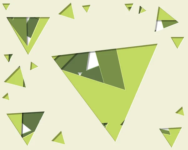 Abstrakte Generative Kunst Farbe Verteilt Dreieckige Figuren Hintergrund Illustration — Stockvektor