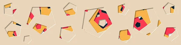 Abstrakt Generativ Kunst Farve Distribueret Geometriske Figurer Baggrund Illustration – Stock-vektor