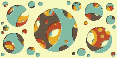 soyut generatif sanat renk dağıtılan yuvarlak delikler arka plan illüstrasyon