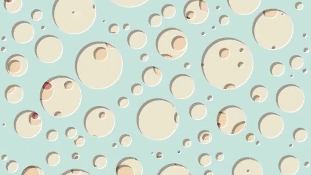 Abstract Generative Art Color Distributed Circles Holes Background — Stock Video