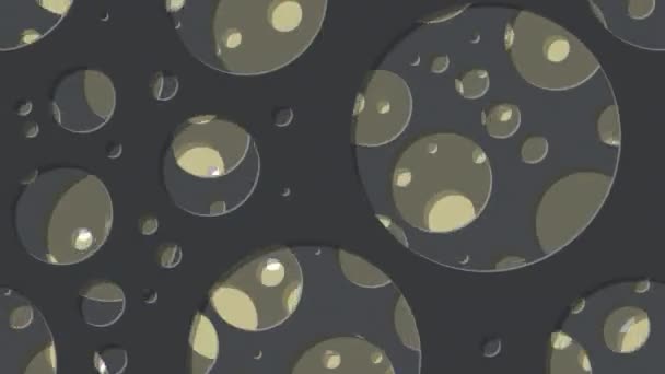 Abstrakt Generativ Konst Färg Distribuerade Cirklar Hål Bakgrund — Stockvideo