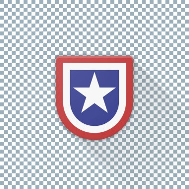 parlak Abd bayrak simgesi, vektör illüstrasyon