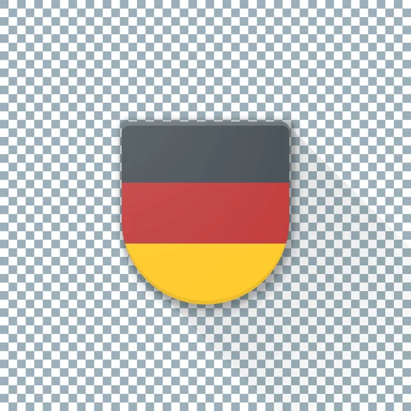 Alman Bayrağı Vektör Çizim Kalkan — Stok Vektör