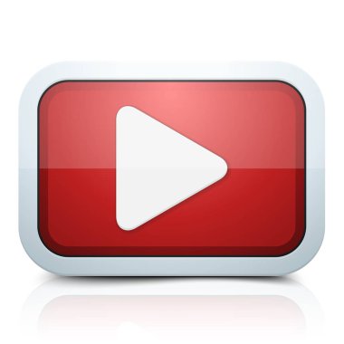 çalma düğmesi simgesi, vektör illüstrasyonu