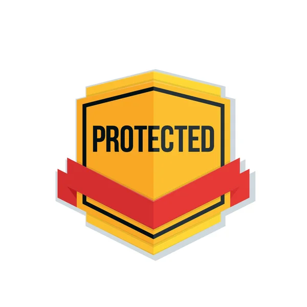 Protected shield icon — Stock Vector