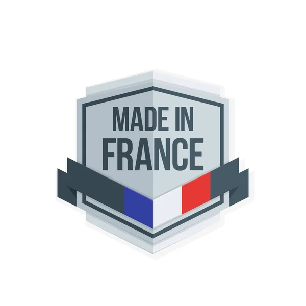 Button Flag France Inscription Made France — Stock Vector