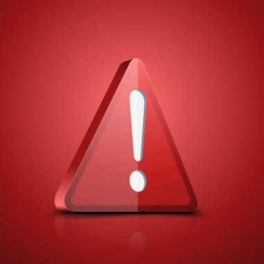 Ünlem tehlike işareti, vektör çizim 