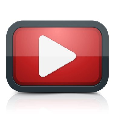 çalma düğmesi simgesi, vektör illüstrasyonu