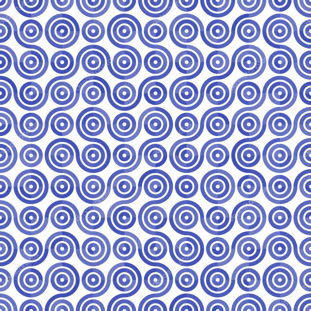Truchet random pattern generative tile, art background illustration 