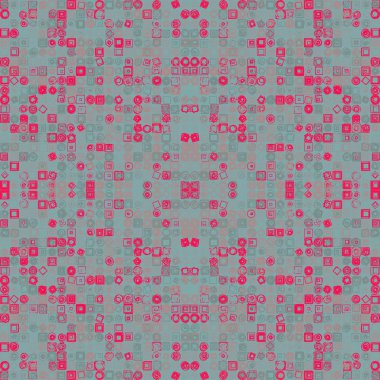 Geometrik şekilli soyut renkli desen 