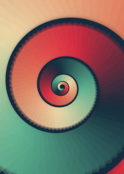 螺旋状の動きを持つ抽象的なカラフルな背景 — ストックベクタ