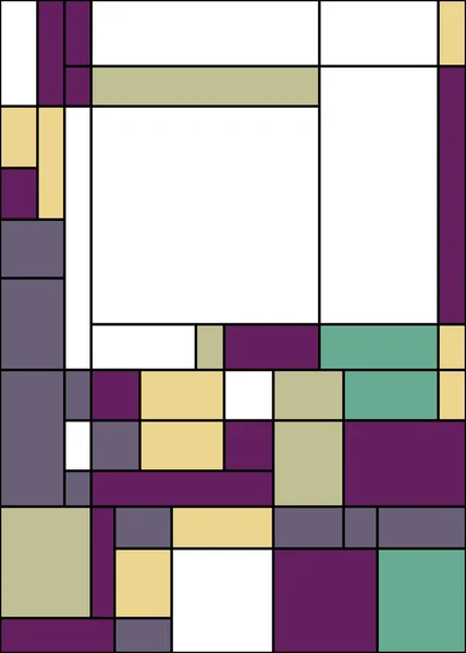 Fundo Colorido Abstrato Estilo Arte Mondrian — Vetor de Stock