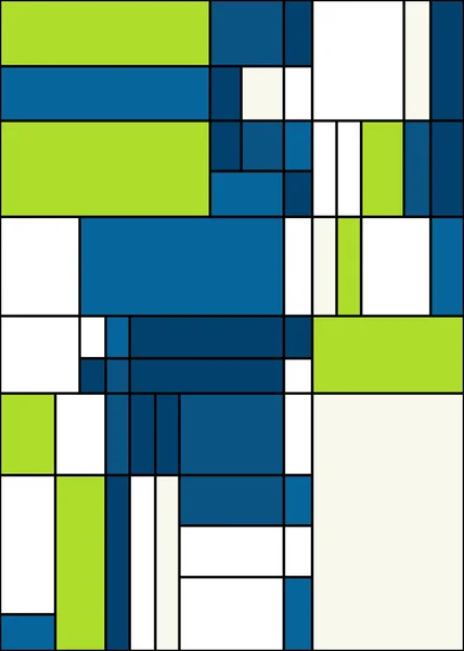 Fundo Colorido Abstrato Estilo Arte Mondrian — Vetor de Stock