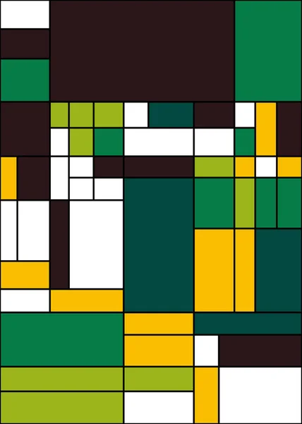 Fundo Colorido Abstrato Estilo Arte Mondrian — Vetor de Stock