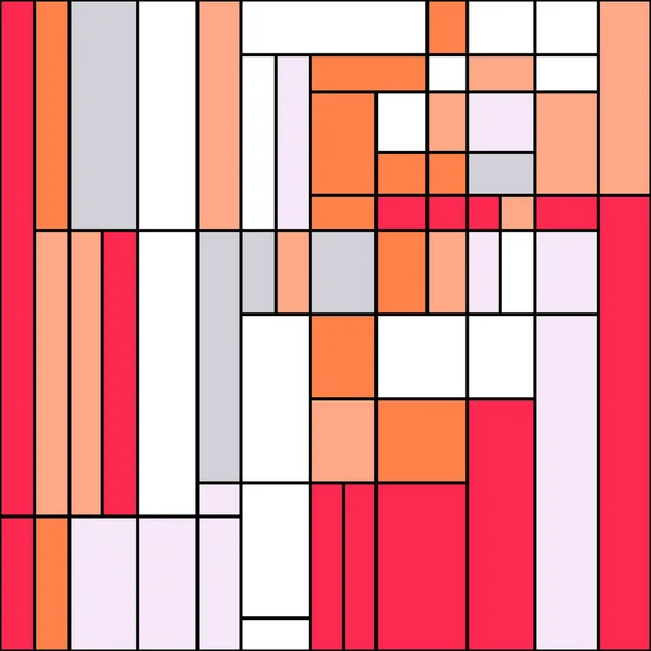 Fond Coloré Abstrait Dans Style Art Mondrian — Image vectorielle