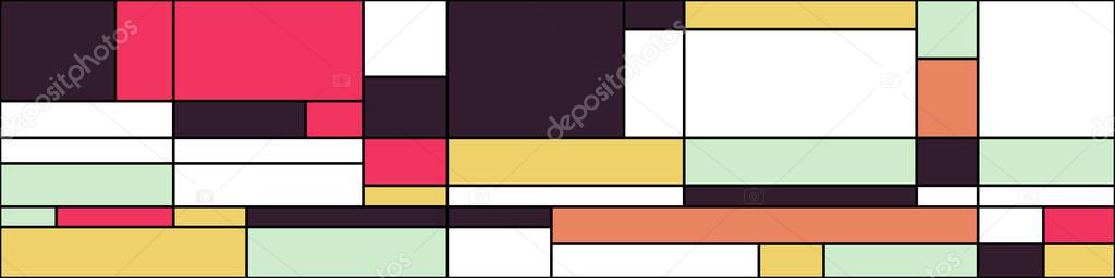 abstract colorful background in art mondrian style  