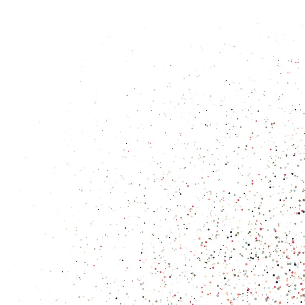 白い背景に抽象芸術のカラフルな分散ドット — ストックベクタ