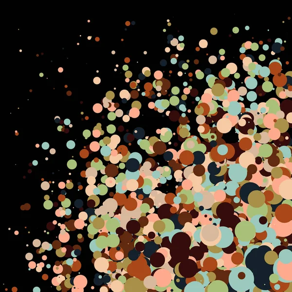 Abstrakti Taide Värikäs Jaettu Pisteitä Mustalla Pohjalla — vektorikuva