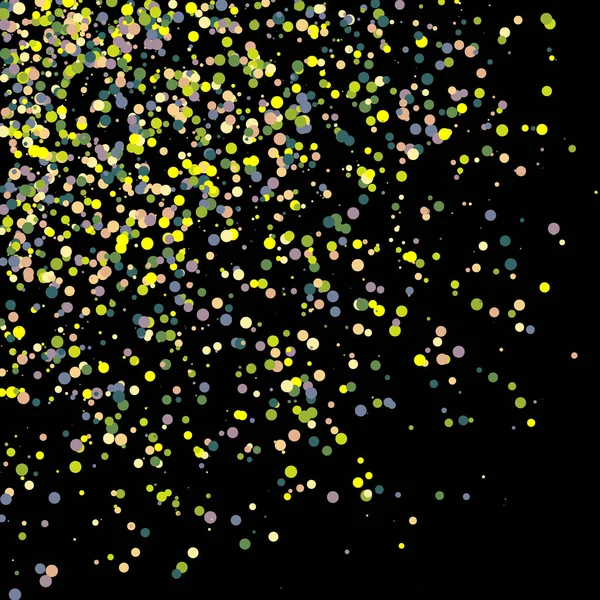 Abstracte Kunst Kleurrijke Verdeeld Stippen Zwarte Achtergrond — Stockvector