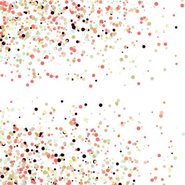 Beyaz arkaplanda soyut sanat rengarenk dağıtılmış noktalar 