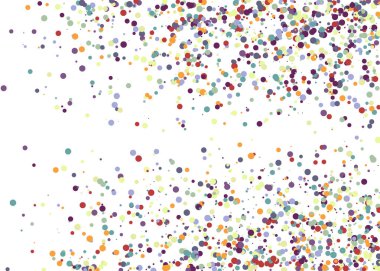 Beyaz arkaplanda soyut sanat rengarenk dağıtılmış noktalar 
