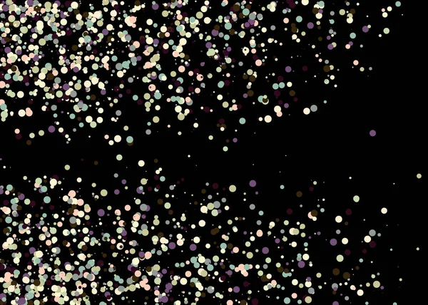 黑色背景上色彩斑斓的艺术分布点 — 图库矢量图片