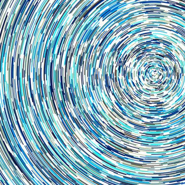 Beyaz arkaplanda soyut renkli segmentli geometrik daireler deseni, Hesaplamalı Üretim Sanatı   