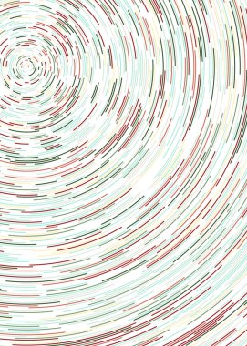 Beyaz arkaplanda soyut renkli segmentli geometrik daireler deseni, Hesaplamalı Üretim Sanatı   