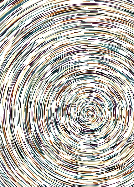 白い背景に抽象的なカラフルなセグメント幾何学的円パターン 計算生成芸術 — ストックベクタ