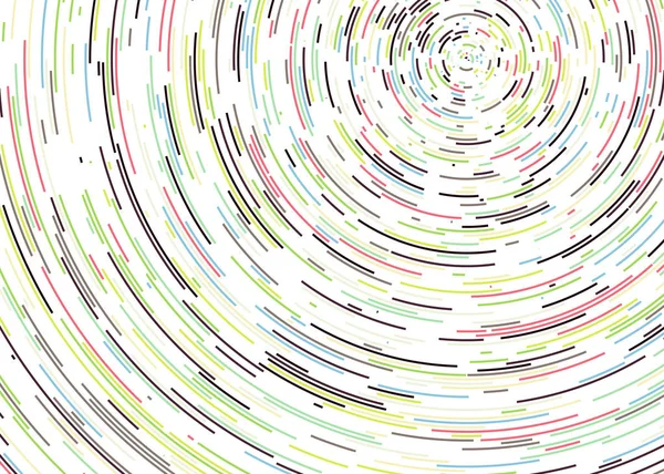 Astratto Colorato Segmentato Modello Cerchi Geometrici Sfondo Bianco Computational Generative — Vettoriale Stock