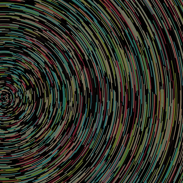 基于黑色背景的抽象彩色分段几何图形 计算机生成艺术 — 图库矢量图片
