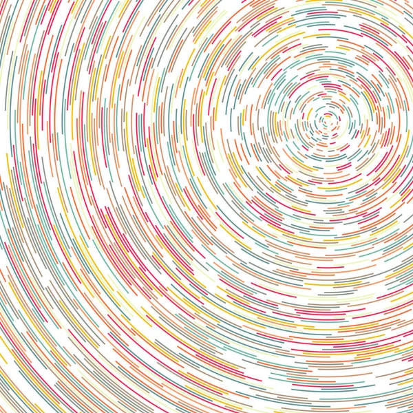 Abstrait Coloré Segmenté Motifs Cercles Géométriques Sur Fond Blanc Art — Image vectorielle