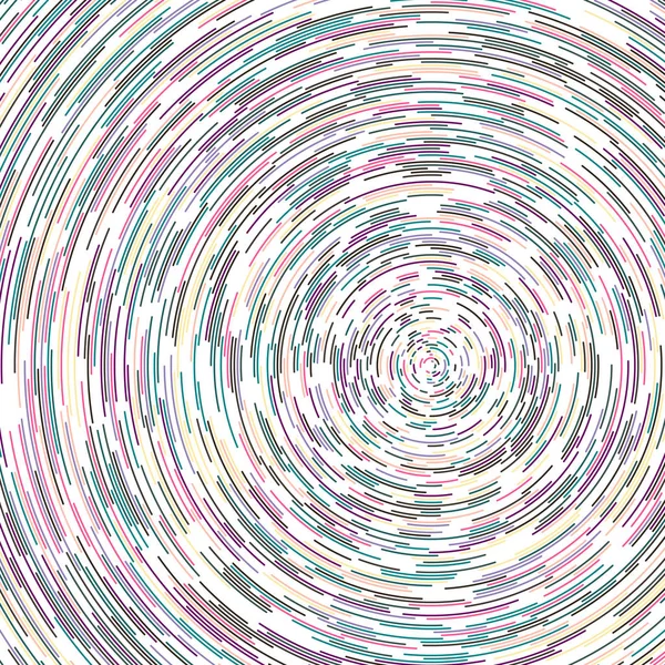 Astratto Colorato Segmentato Modello Cerchi Geometrici Sfondo Bianco Computational Generative — Vettoriale Stock