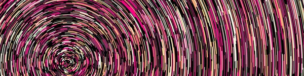 Абстрактный Красочный Сегментированный Геометрический Рисунок Кругов Черном Фоне Вычислительное Генеративное — стоковый вектор