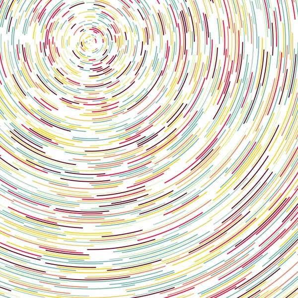 Abstrait Coloré Segmenté Motifs Cercles Géométriques Sur Fond Blanc Art — Image vectorielle