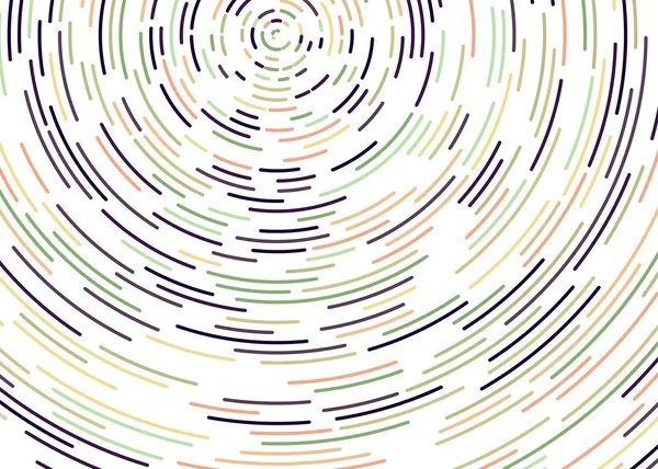 Abstrakt Färgglada Segmenterade Geometriska Cirklar Mönster Vit Bakgrund Beräkningsgenerativ Konst — Stock vektor