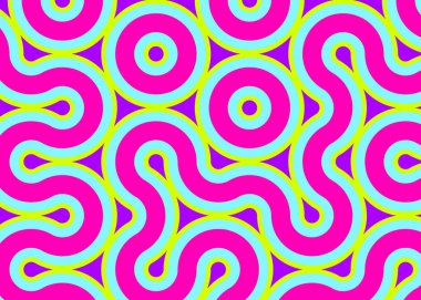 monokrom rastgele geçiş çizgileri üretken sanat tarzı renkli logo illüstrasyonu